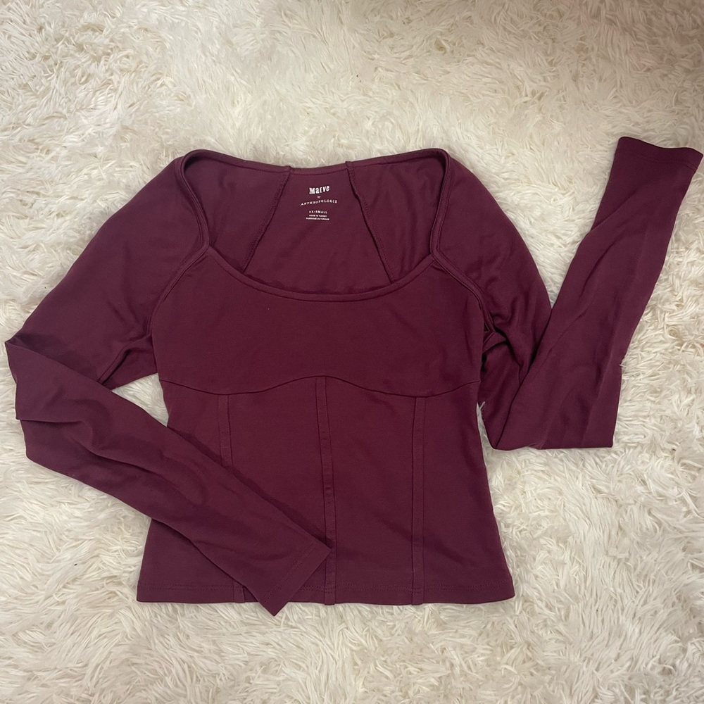 Maroon Long Sleeve Anthropology